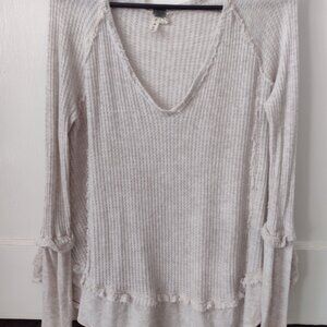 Free People waffle thermal long sleeve top